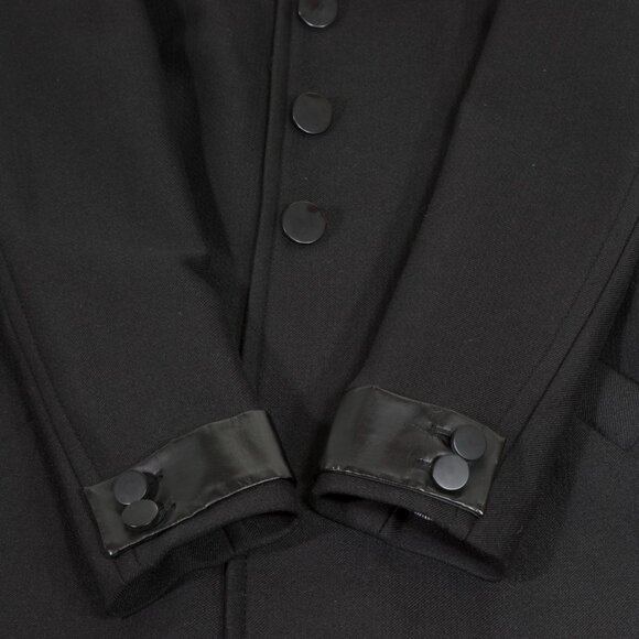 H&M Black Wool-Blend Military Style Coat - Picture 5 of 6